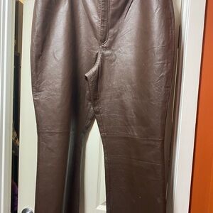 Newport News Brown Leather Pants